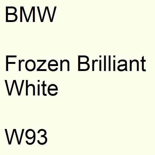 BMW, Frozen Brilliant White, W93.